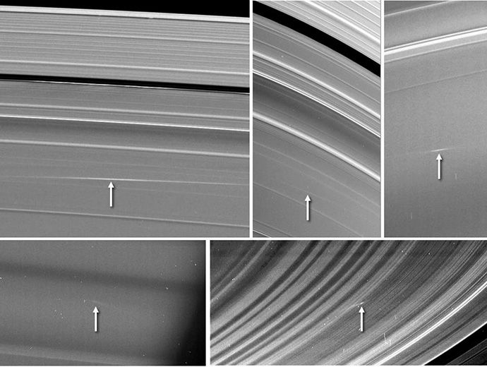 Tracce di impatti di meteore sugli anelli di Saturno by NASA Cassini