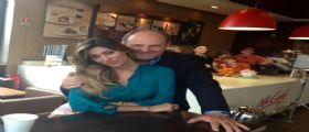 Belen Rodriguez con Gerry Scotti da McDonald’s Belen Rodriguez con Gerry Scotti da McDonald’s