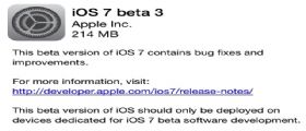 iOS 7 beta 3 : Link Download Diretti e Torrent