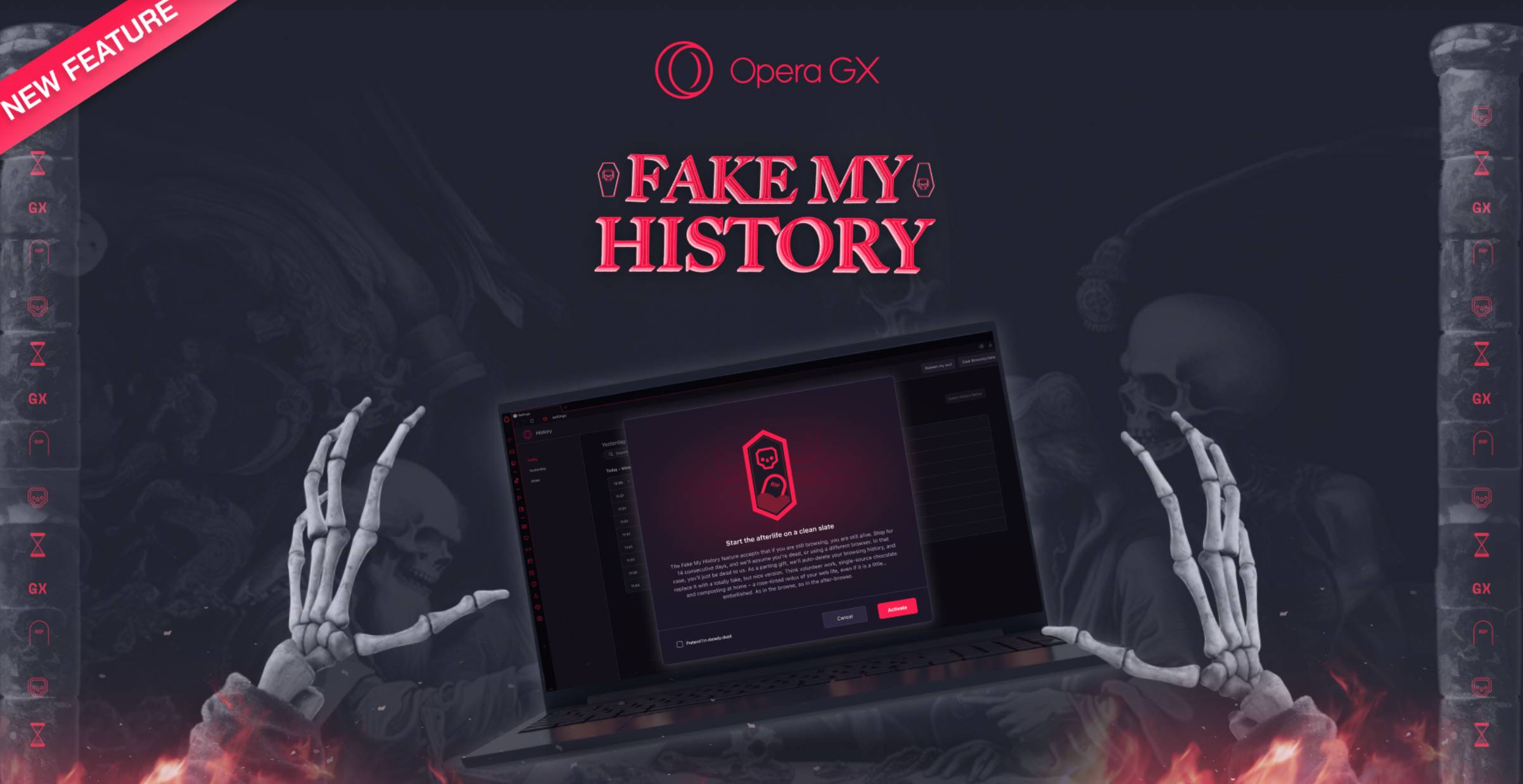 Opera GX svela Fake My History