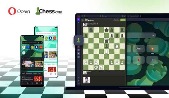 Opera collabora con Chess.com per creare un browser di scacchi 