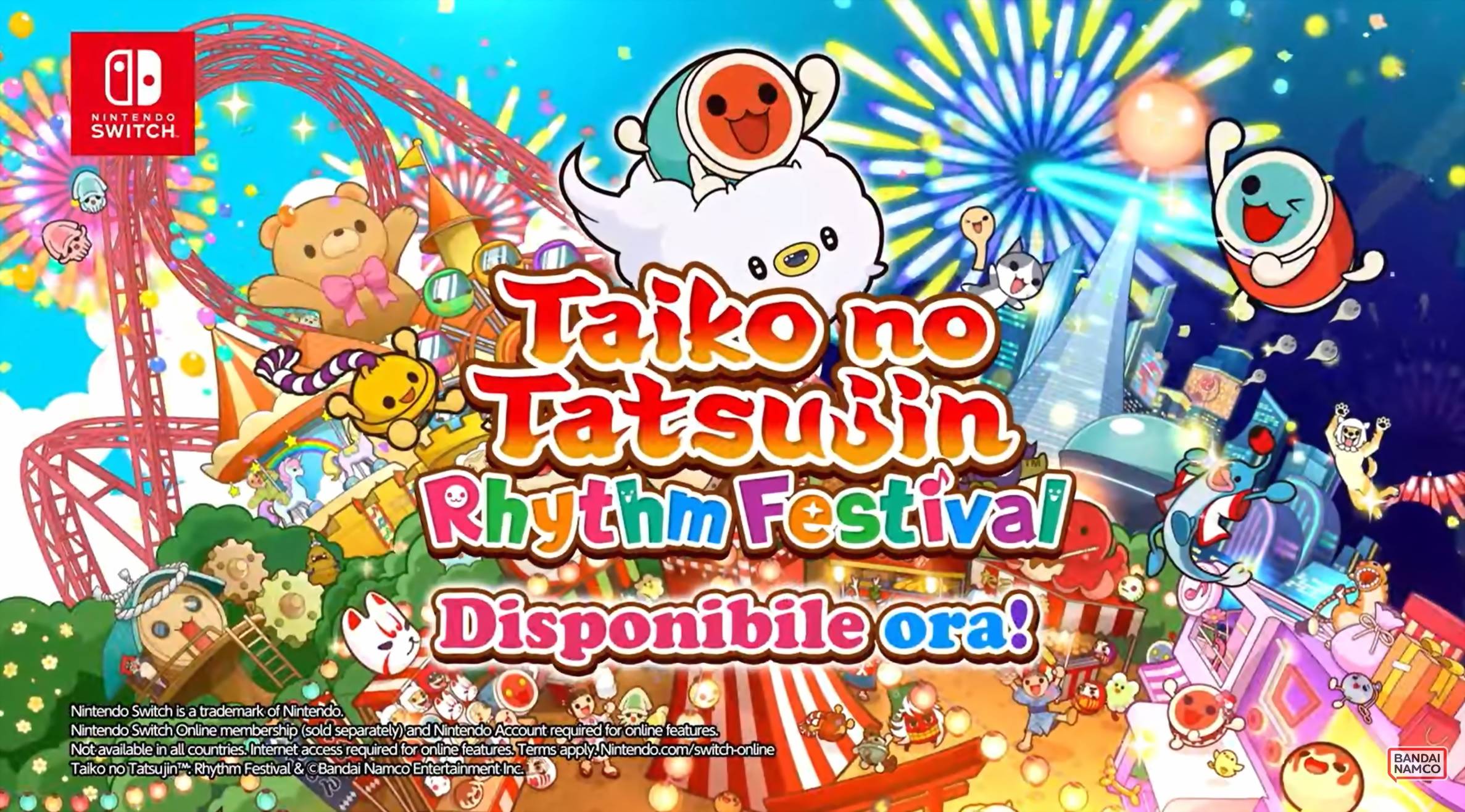 TAIKO NO TATSUJIN RHYTHM FESTIVAL È DISPONIBILE PER NINTENDO SWITCH