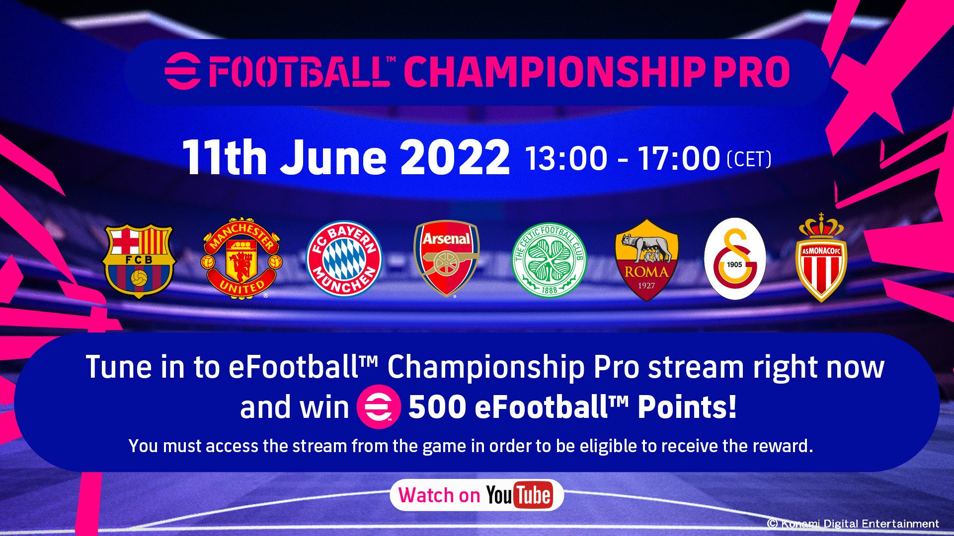 eFootball Championship Pro 2022 - annunciati gli otto Club che parteciperanno