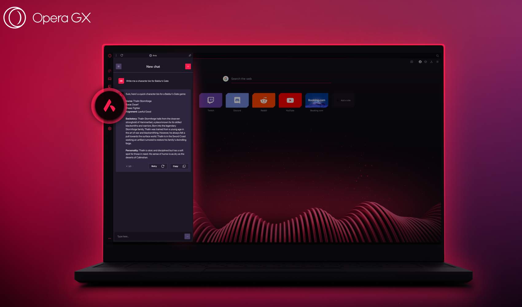 Opera GX con Aria: intelligenza artificiale che migliora la navigazione del browser 