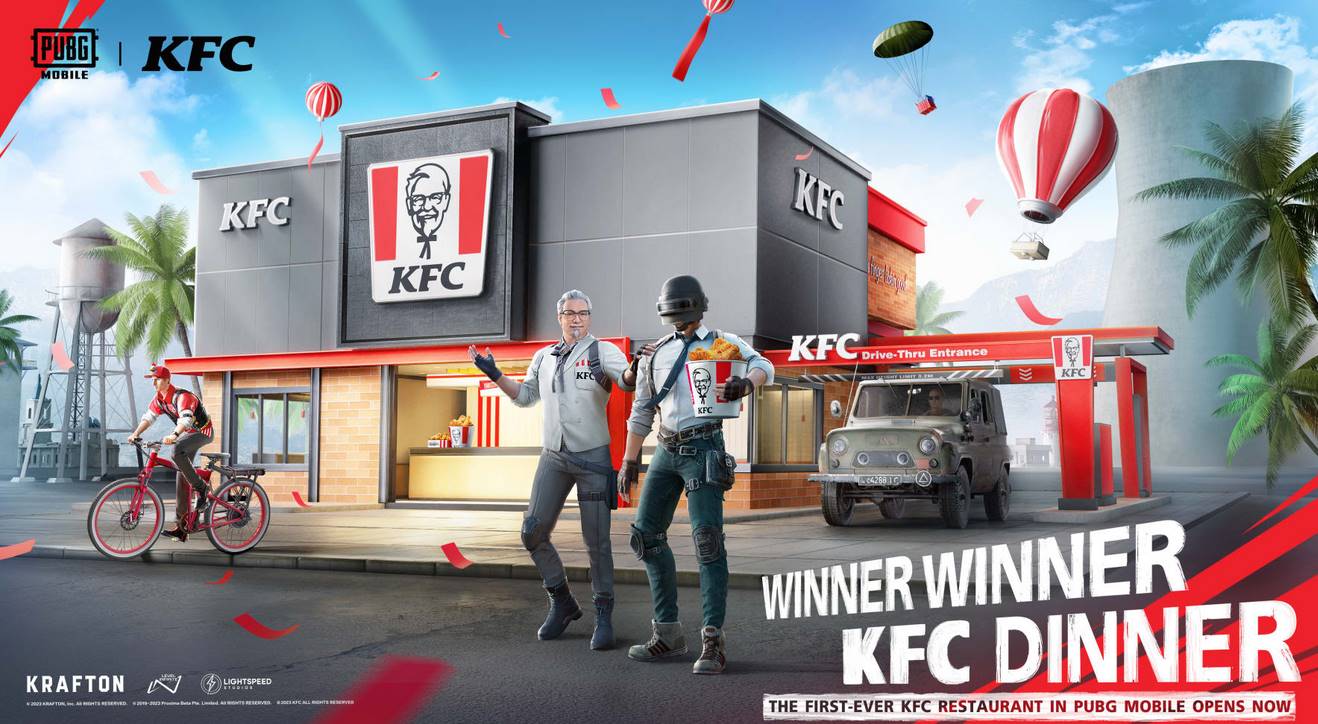 La partnership PUBG MOBILE x KFC viene lanciata oggi