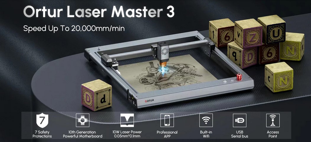 Incisore Ortur Laser Master 3 : facile e conveniente per tutti