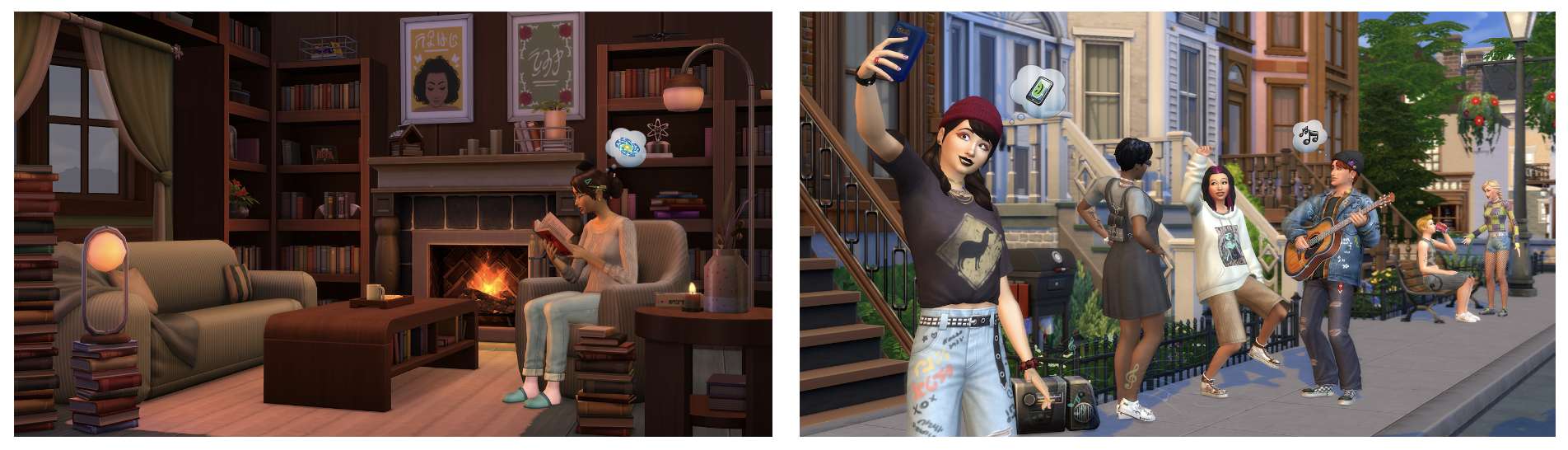 The Sims 4 svela i kit Revival Grunge e Angolo Libreria