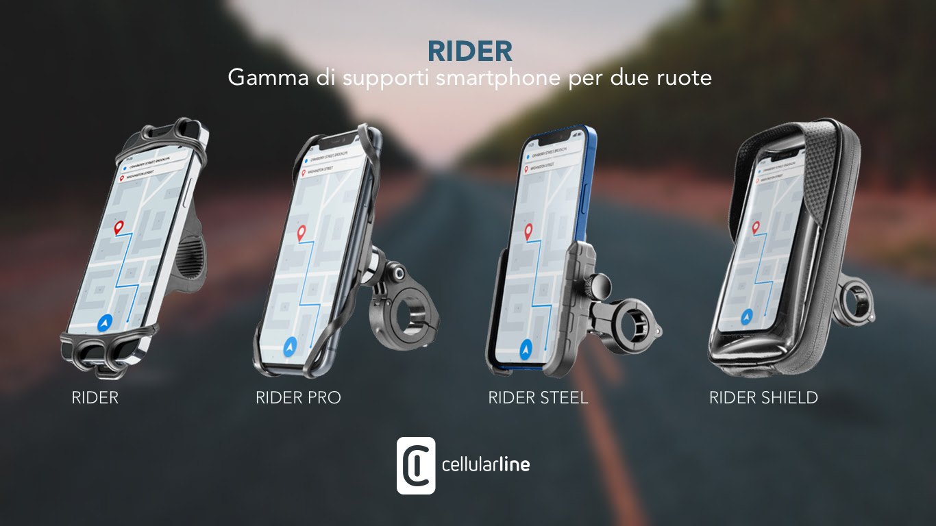 Cellularline presenta Rider, gamma di supporti moto