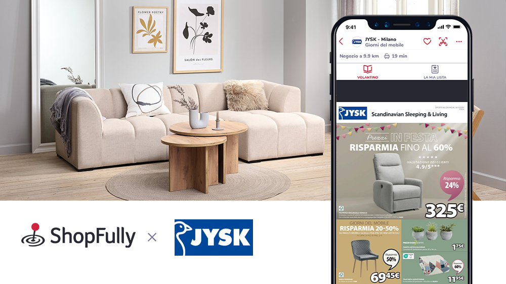 ShopFully e Jysk insieme per gli acquisti in negozio in Italia