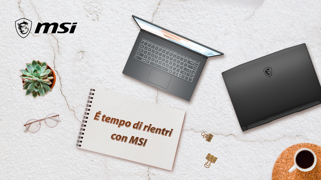 MSI - sconti sui notebook per la produttività e gaming 