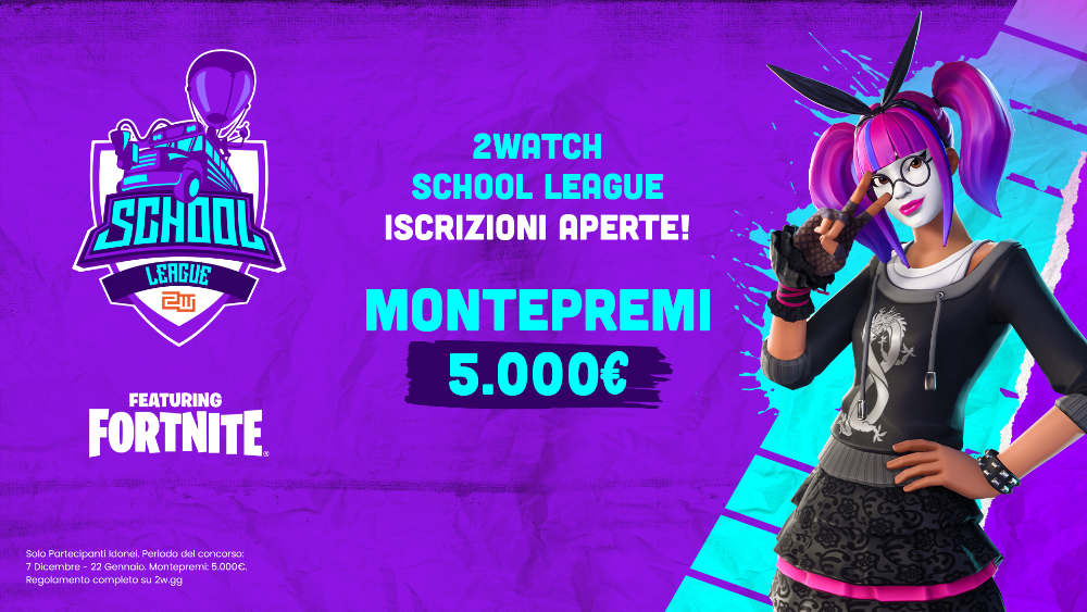 Nacon sponsorizza il torneo Fortnite di 2WATCH School League