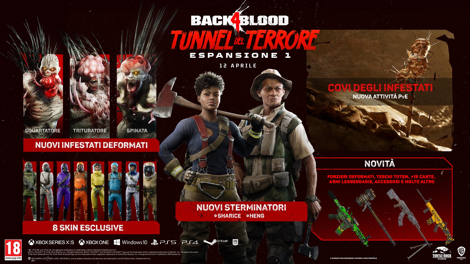 Back 4 Blood: rivelato il trailer di lancio del DLC “Tunnel del Terrore”