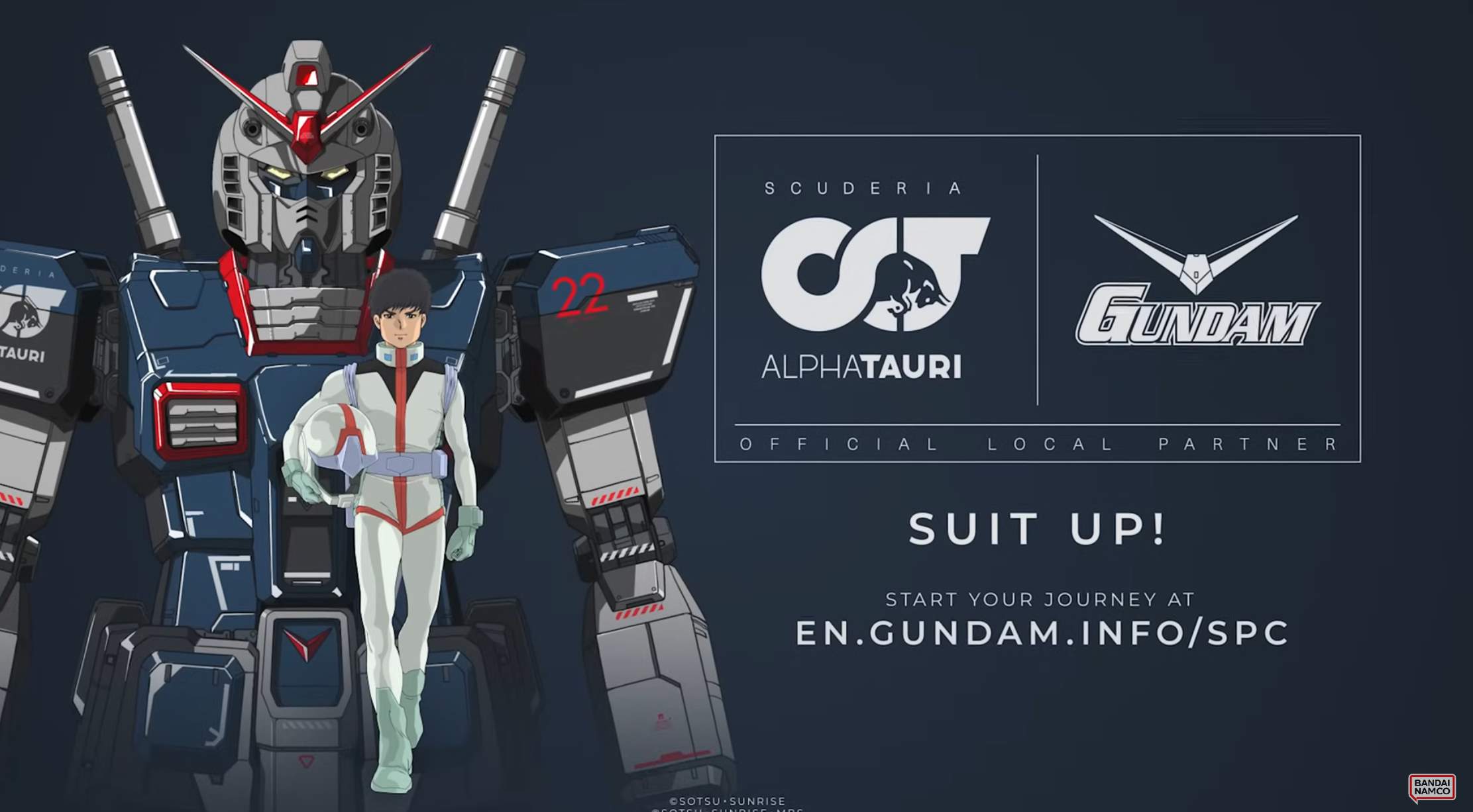 GUNDAM COLLABORA CON LA SCUDERIA ALPHATAURI