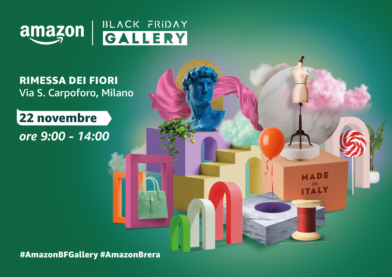 Amazon ti aspetta alla Black Friday Gallery di Milano