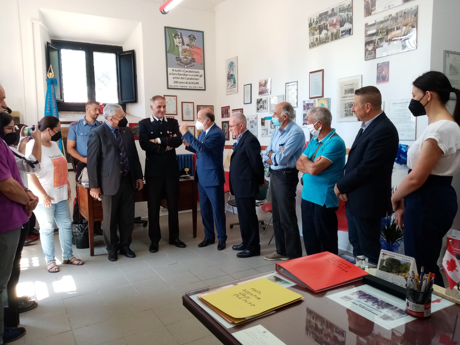 La sezione del Corpo Ambientale Nazionale di Rocca D’Arce si confronta con la dirigenza dei Carabinieri per coordinare azioni comuni