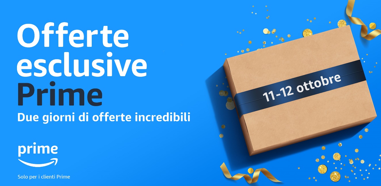 L’11 e il 12 ottobre arrivano le Offerte esclusive Prime di Amazon