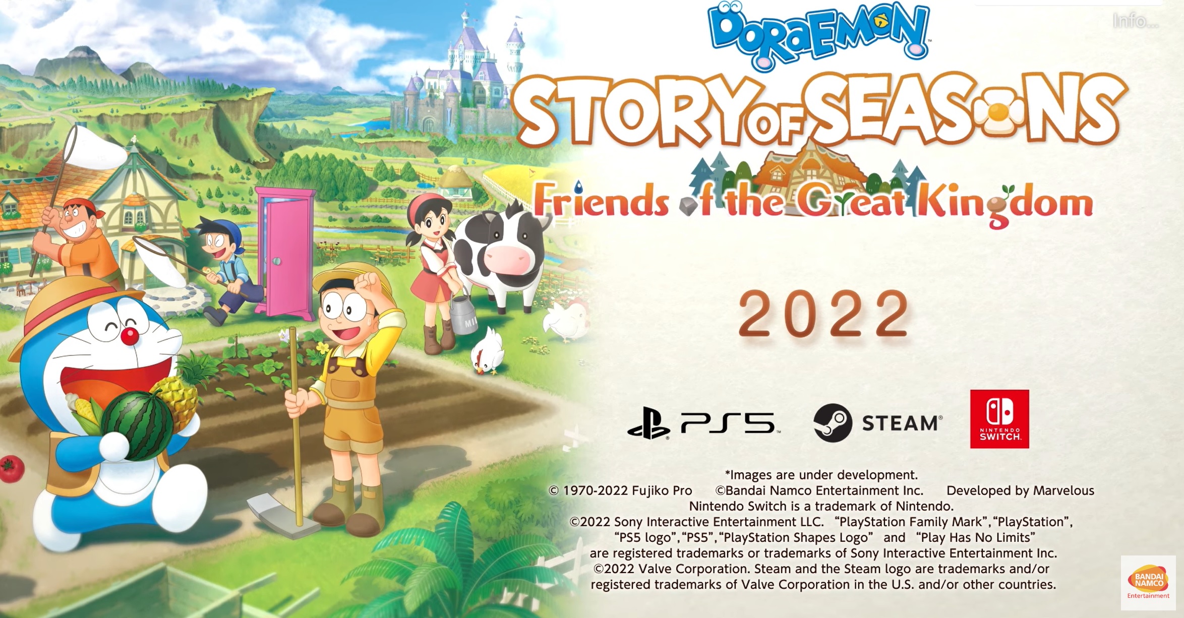 Bandai Namco annuncia DORAEMON STORY OF SEASONS: FRIENDS OF THE GREAT KINGDOM