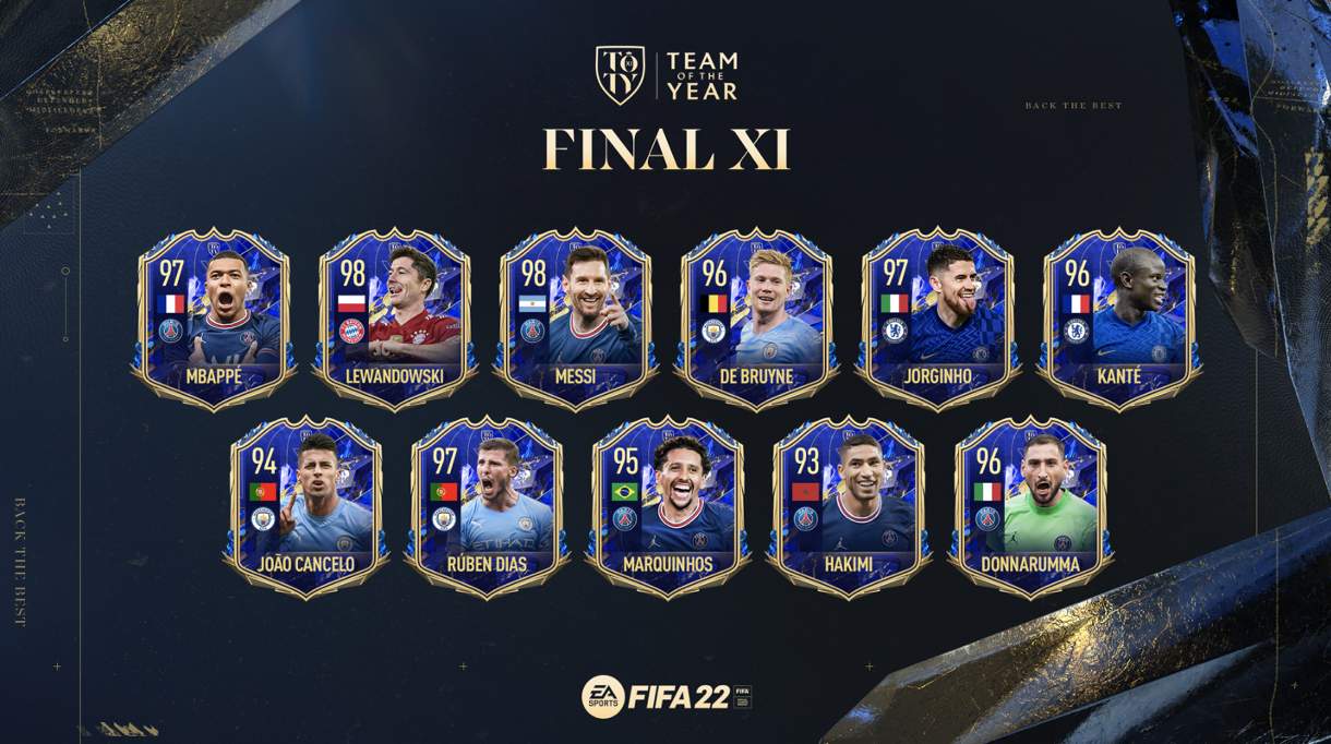 EA SPORTS ANNUNCIA IL TEAM OF THE YEAR DI FIFA 22 VOTATO 