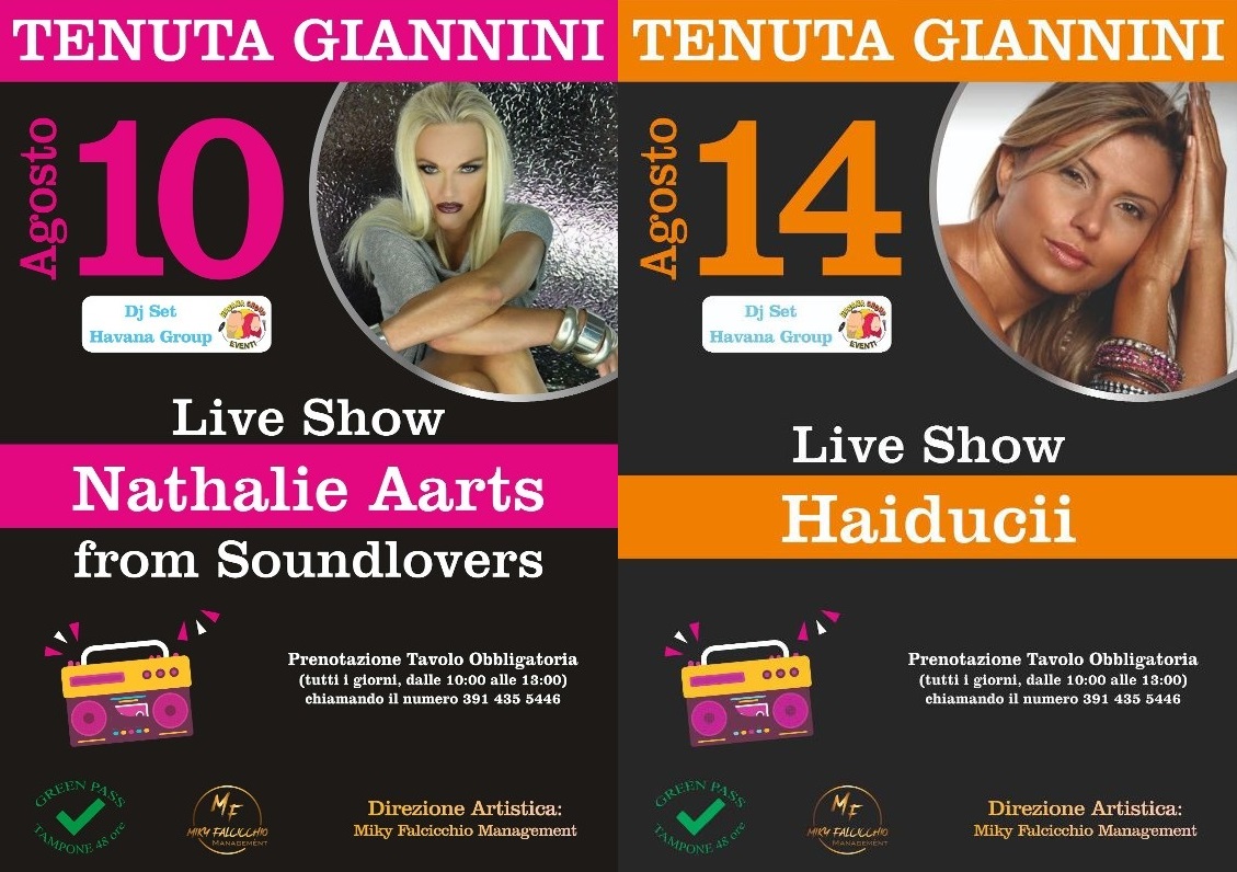 Puglia a ritmo dance ad agosto con Nathalie Aarts e Haiducii alla Tenuta Giannini