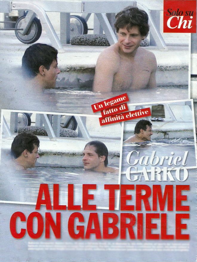 Relax con l'amico alle terme! Gabriel Garko e Gabriele Rossi in piscina