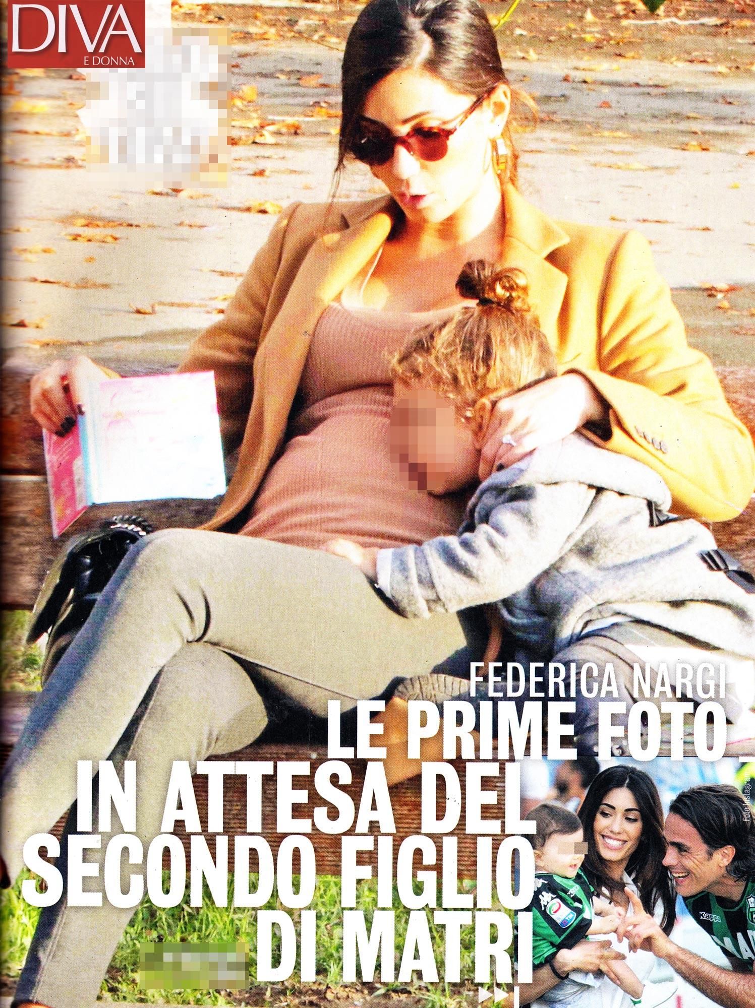 Federica Nargi incinta : le prime foto col pancino al parco con la figlia
