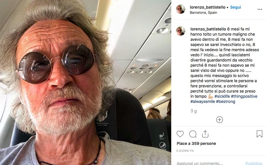 Lorenzo Battistello del Grande Fratello : ho avuto un tumore maligno