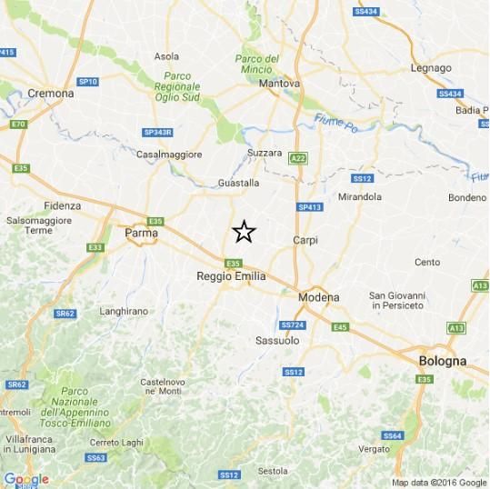 Terremoto : scossa di magnitudo 3.7 in provincia di Reggio Emilia Terremoto : scossa di magnitudo 3.7 in provincia di Reggio Emilia
