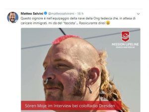 Deve cancellare le foto dei membri della ONG Lifeline! I giudici tedeschi condannano Matteo Salvini