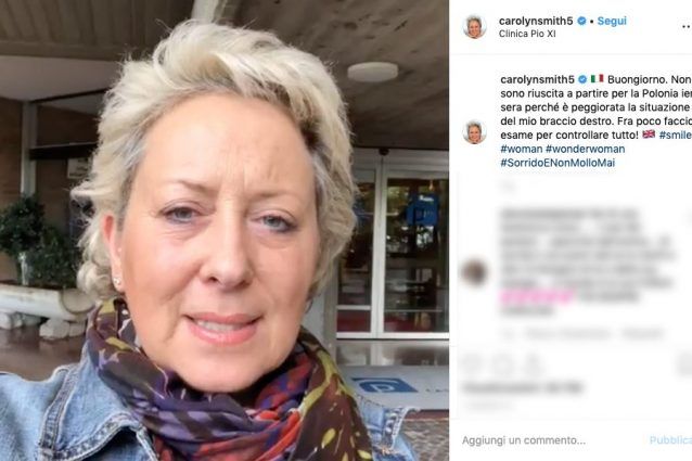 Ho una trombosi al braccio destro! Carolyn Smith finisce in ospedale