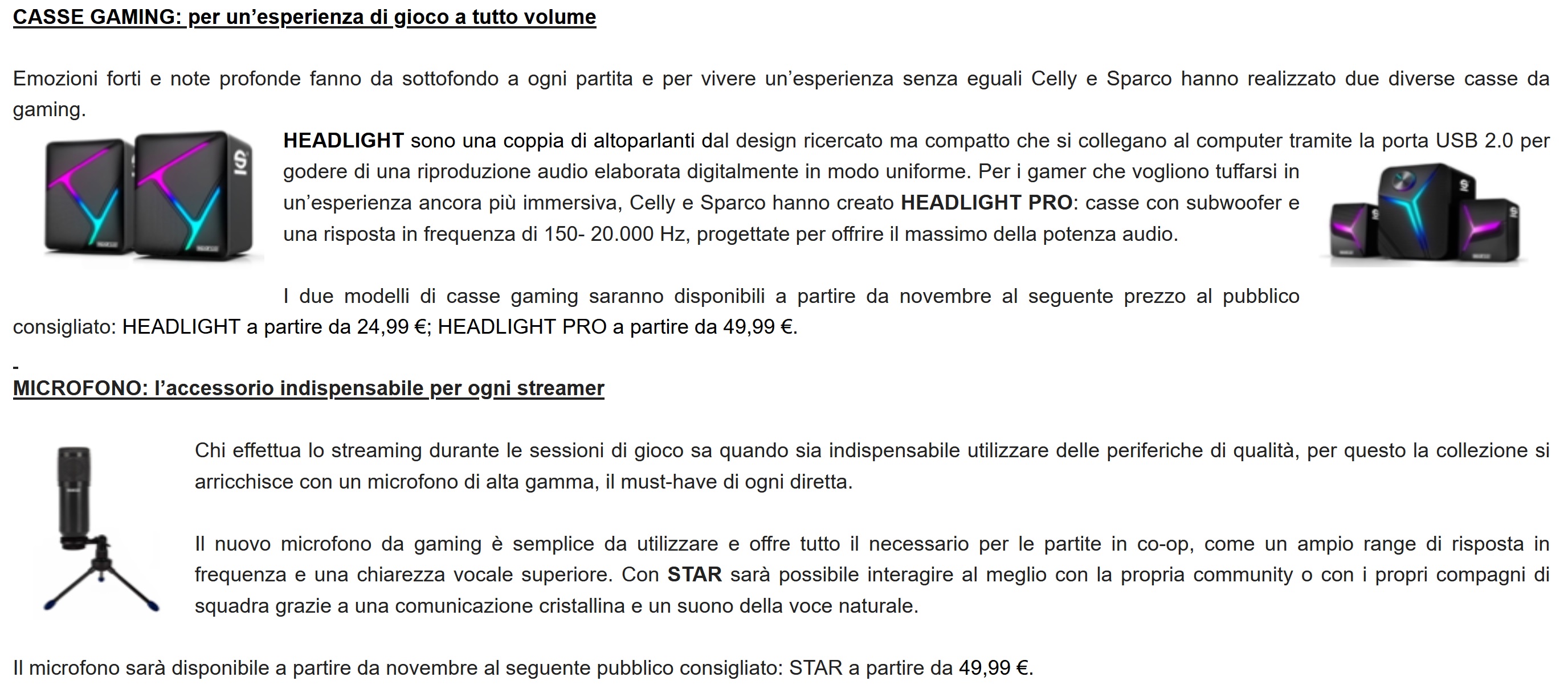 Celly - nuova collezione dedicata al mondo gaming