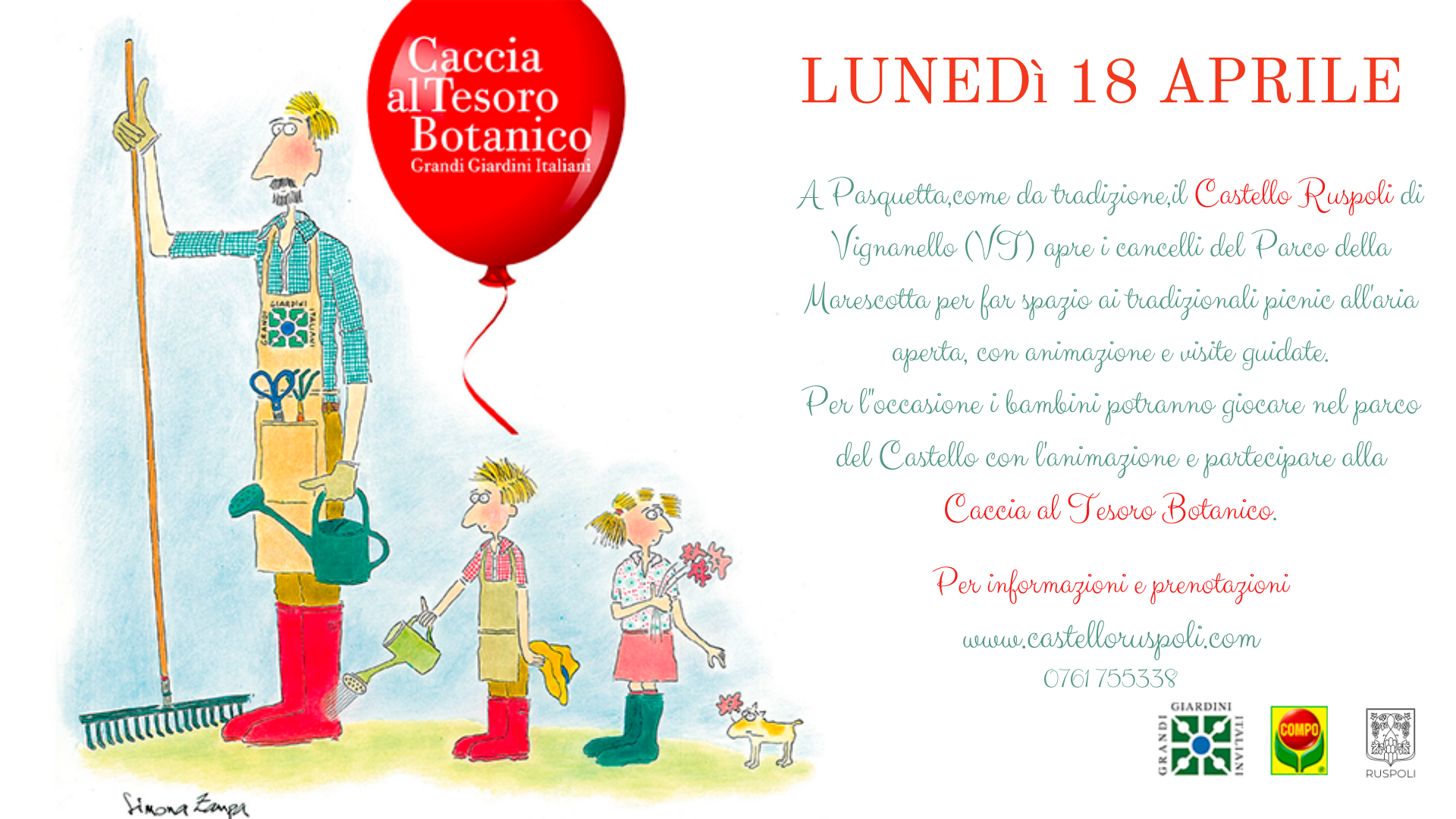 caccia tesoro CACCIA AL TESORO BOTANICO - TRADIZIONALE EVENTO DI PASQUETTA PER BAMBINI AL CASTELLO RUSPOLI DI VIGNANELLO (VT) PROMOSSO INSIEME AL NETWORK GRANDI GIARDINI ITALIANI