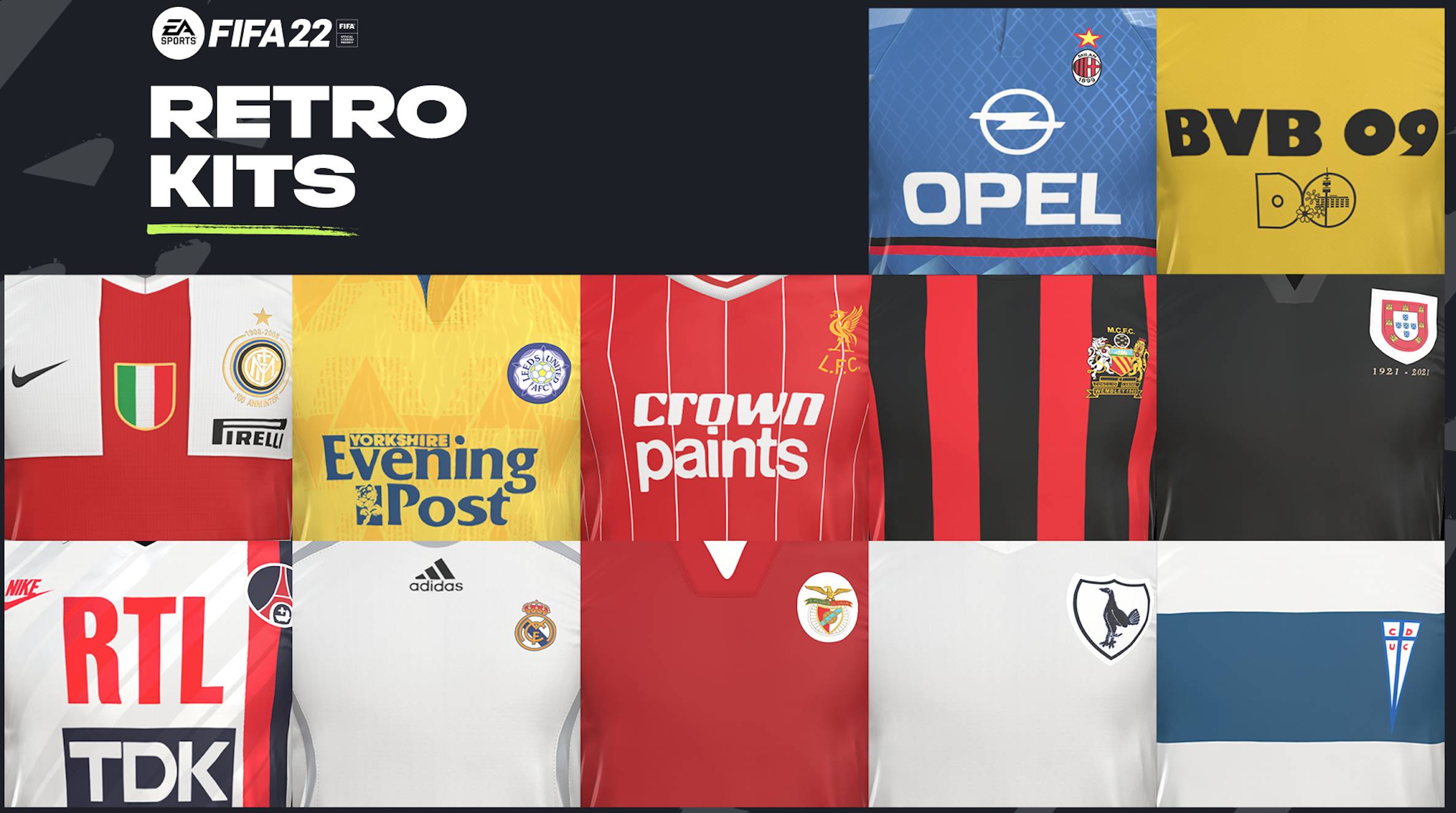 Nuovi Kit Retrò disponibili per FIFA 22 e VOLTA FOOTBALL