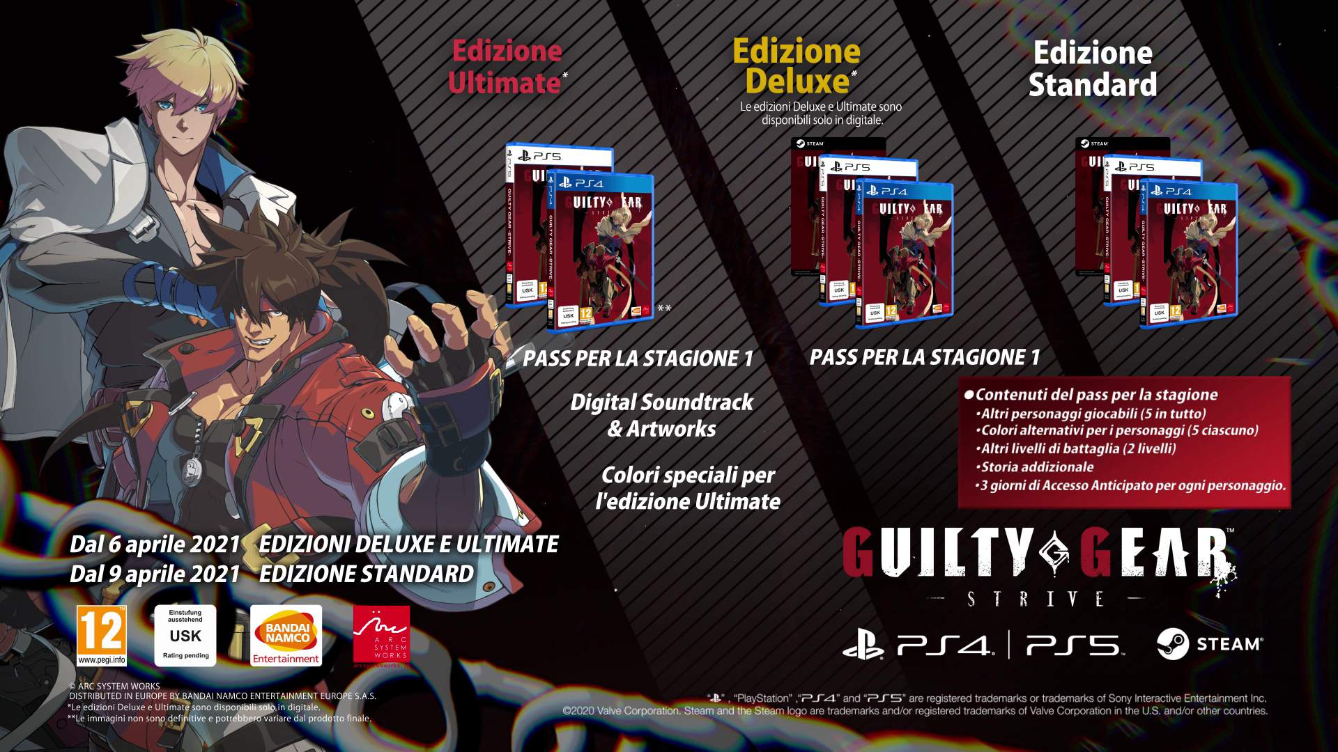 Guilty Gear -Strive- disponibile digital pre-order su PS4, PS5 e PC