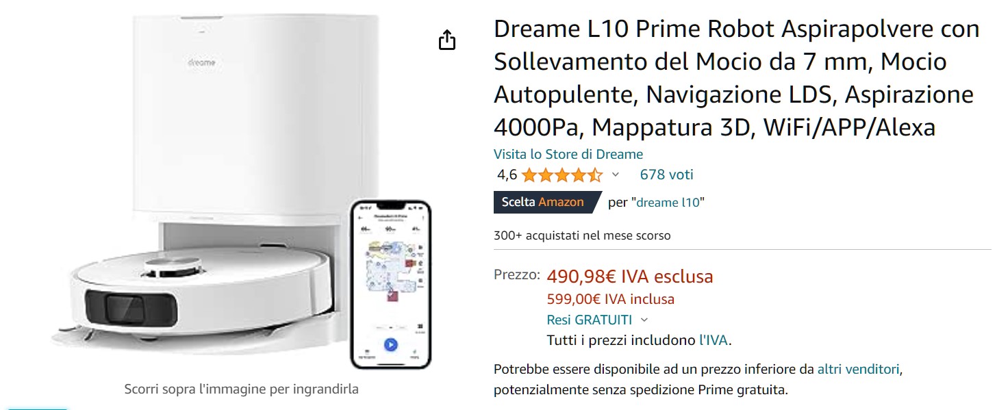 dreame prime Dreame L10 Prime: aspirapolvere-lavapavimenti con un prezzo davvero interessante