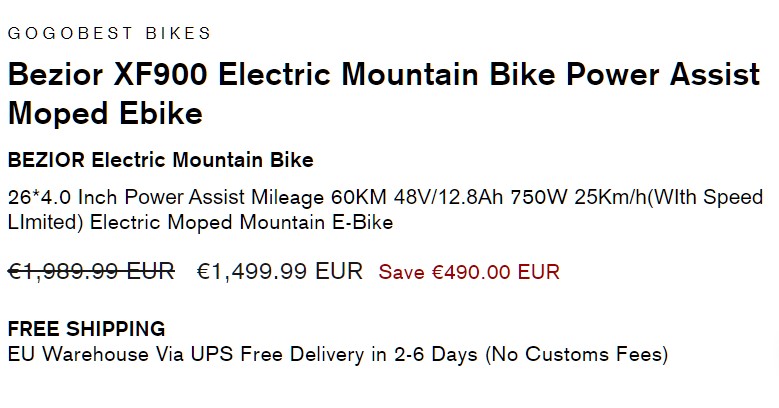 Bici Elettriche Bezior XF900, XF001 e Lankeleisi RV700 PLUS Sconto e Offerta Omaggio