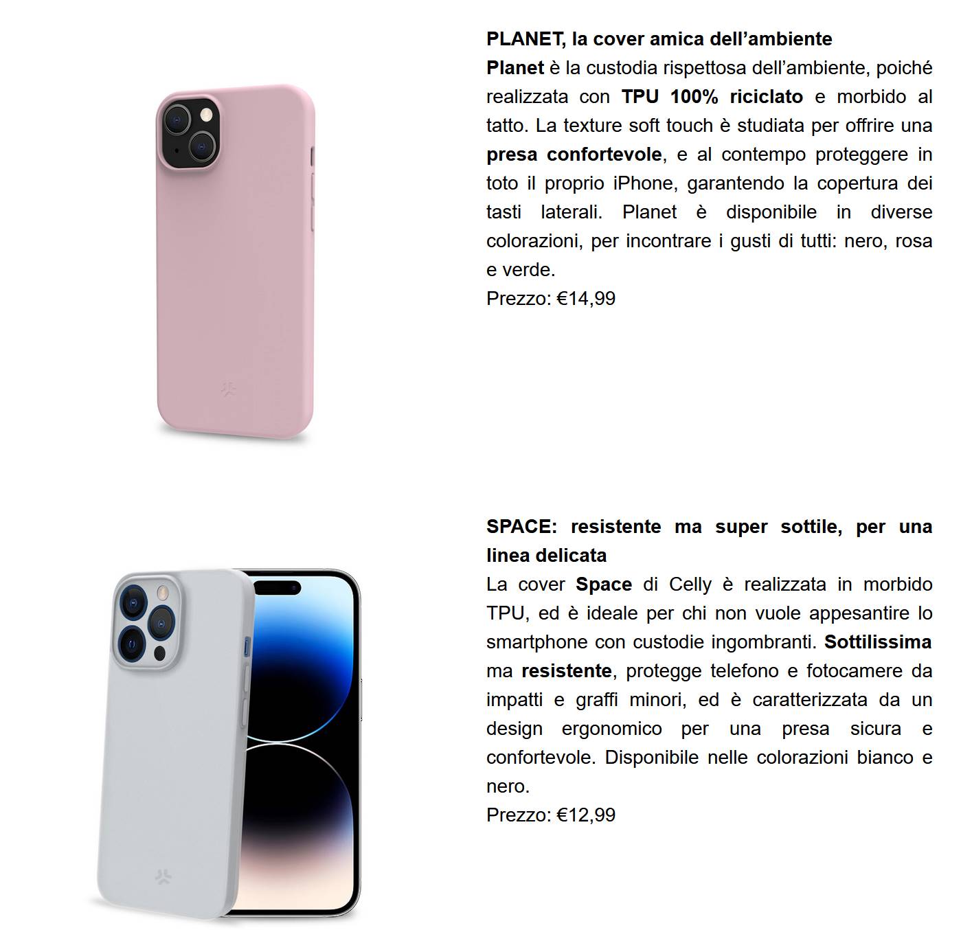 Ecco le nuove cover Celly dedicate ad iPhone 15