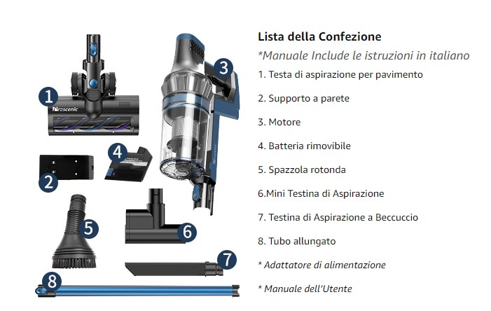 proscenic aspirapolvere Proscenic P10 Pro : aspirapolvere senza fili potente ed efficiente