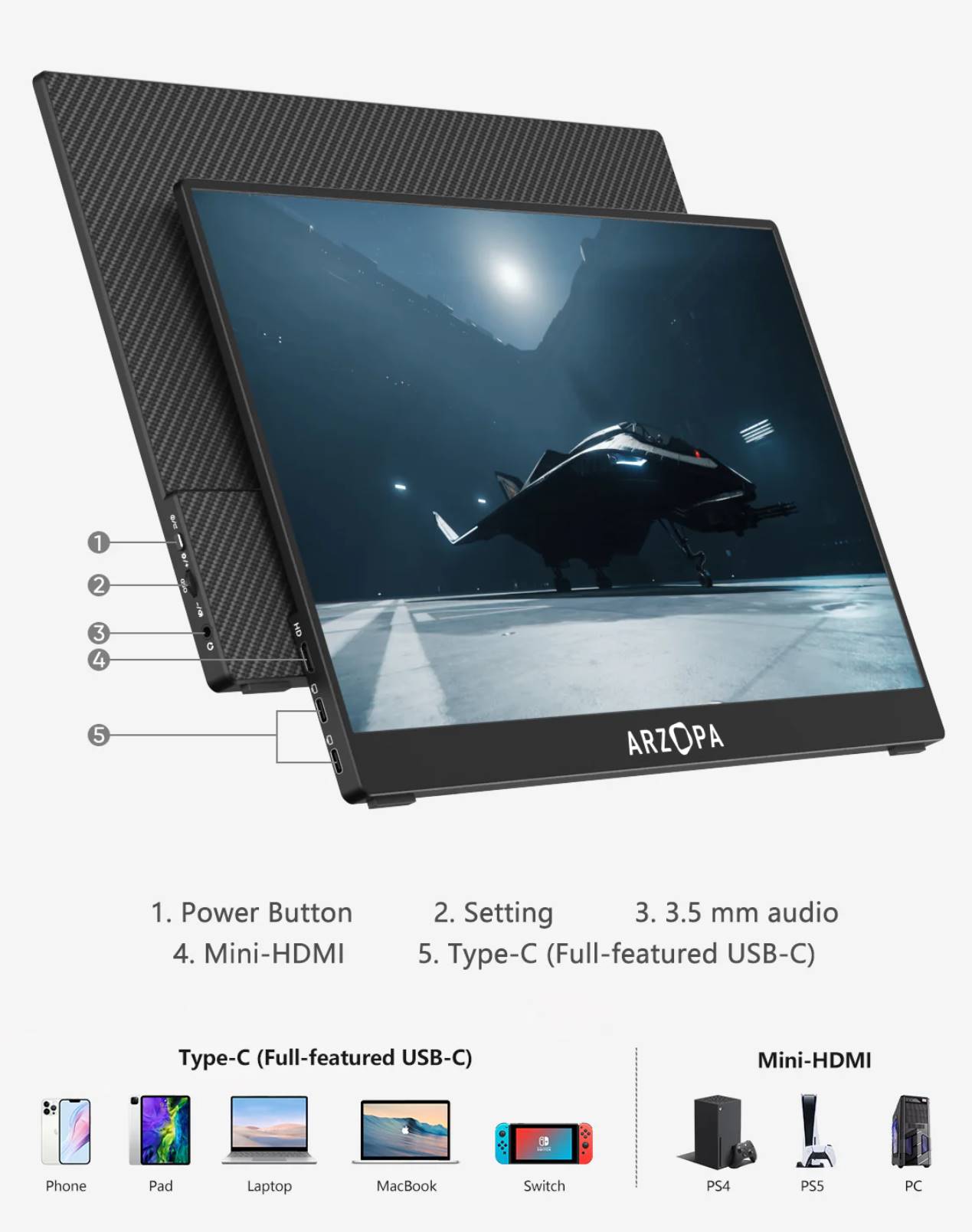 arzopa monitor Arzopa Monitor portatile G1 Game Recensione