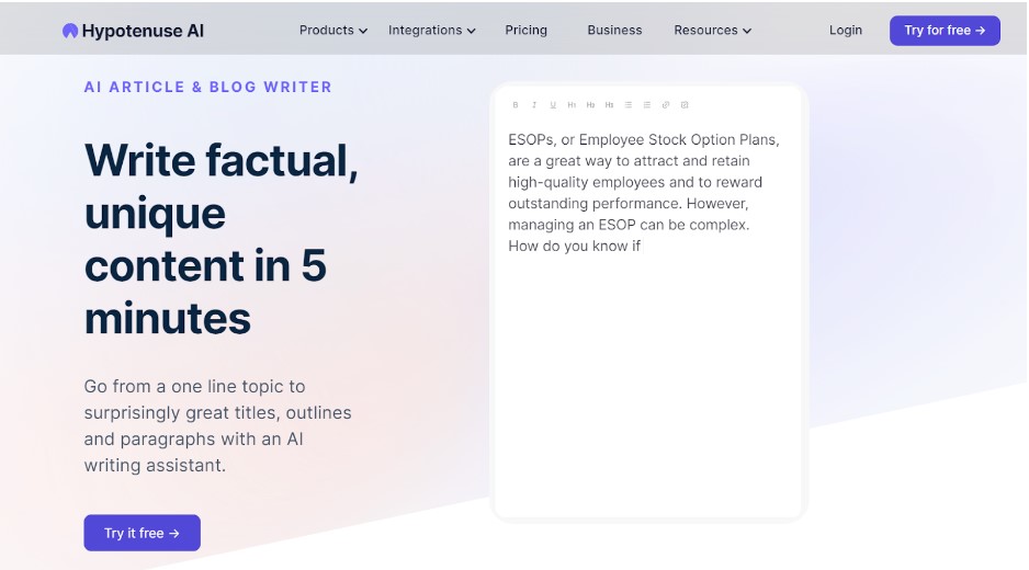 10 migliori strumenti di scrittura AI e generatori di testo AI per migliorare Contenuto