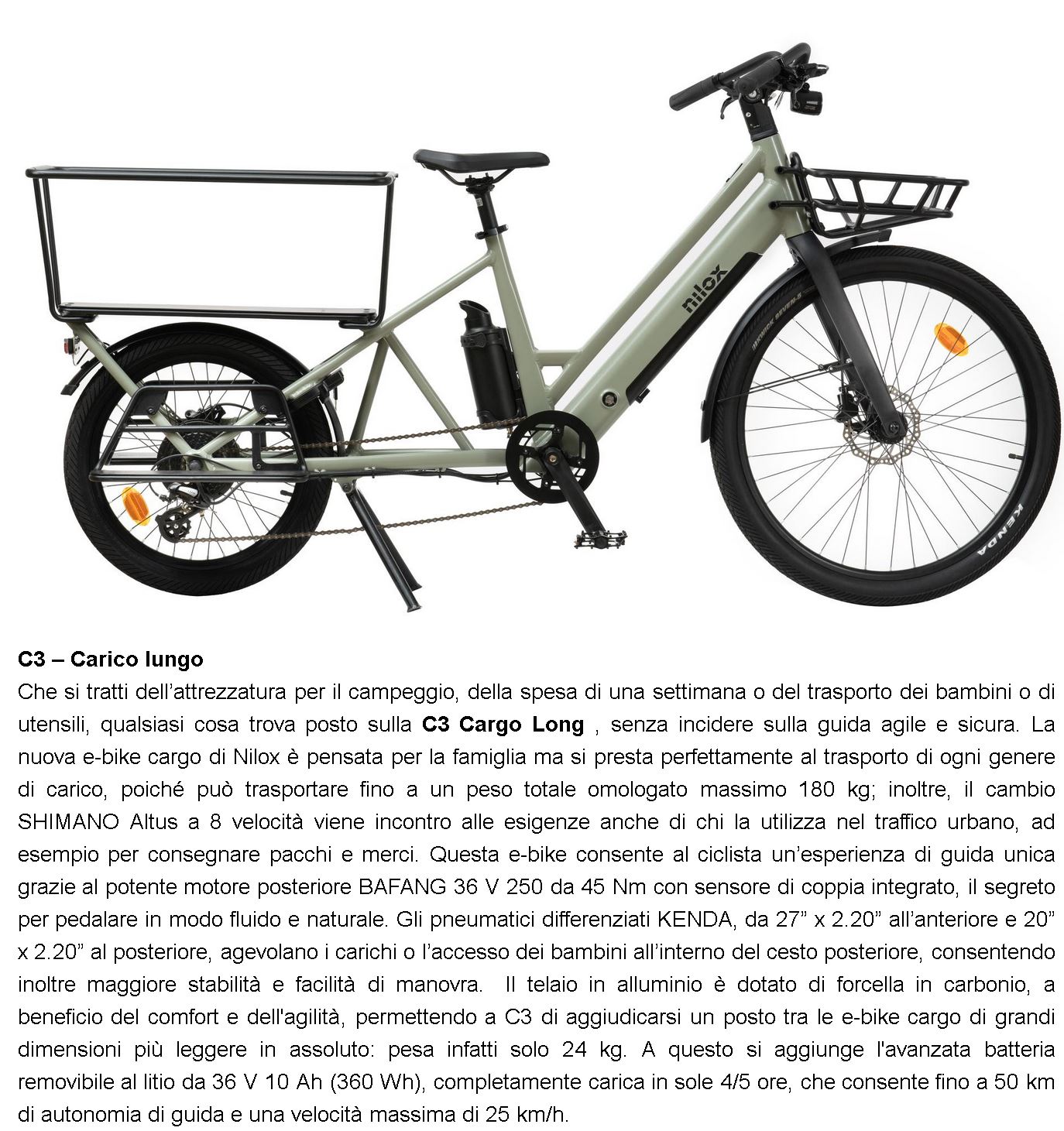 Nilox lancia la nuova gamma di e-bike Cargo