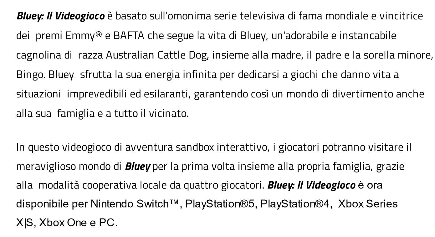 BLUEY: IL VIDEOGIOCO ora disponibile