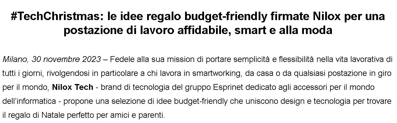 TechChristmas: le idee regalo budget-friendly firmate Nilox Tech