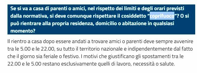 nessun coprifuoco 