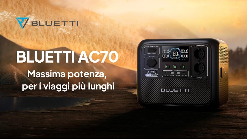 BLUETTI presenta la stazione di alimentazione portatile AC70 in Europa
