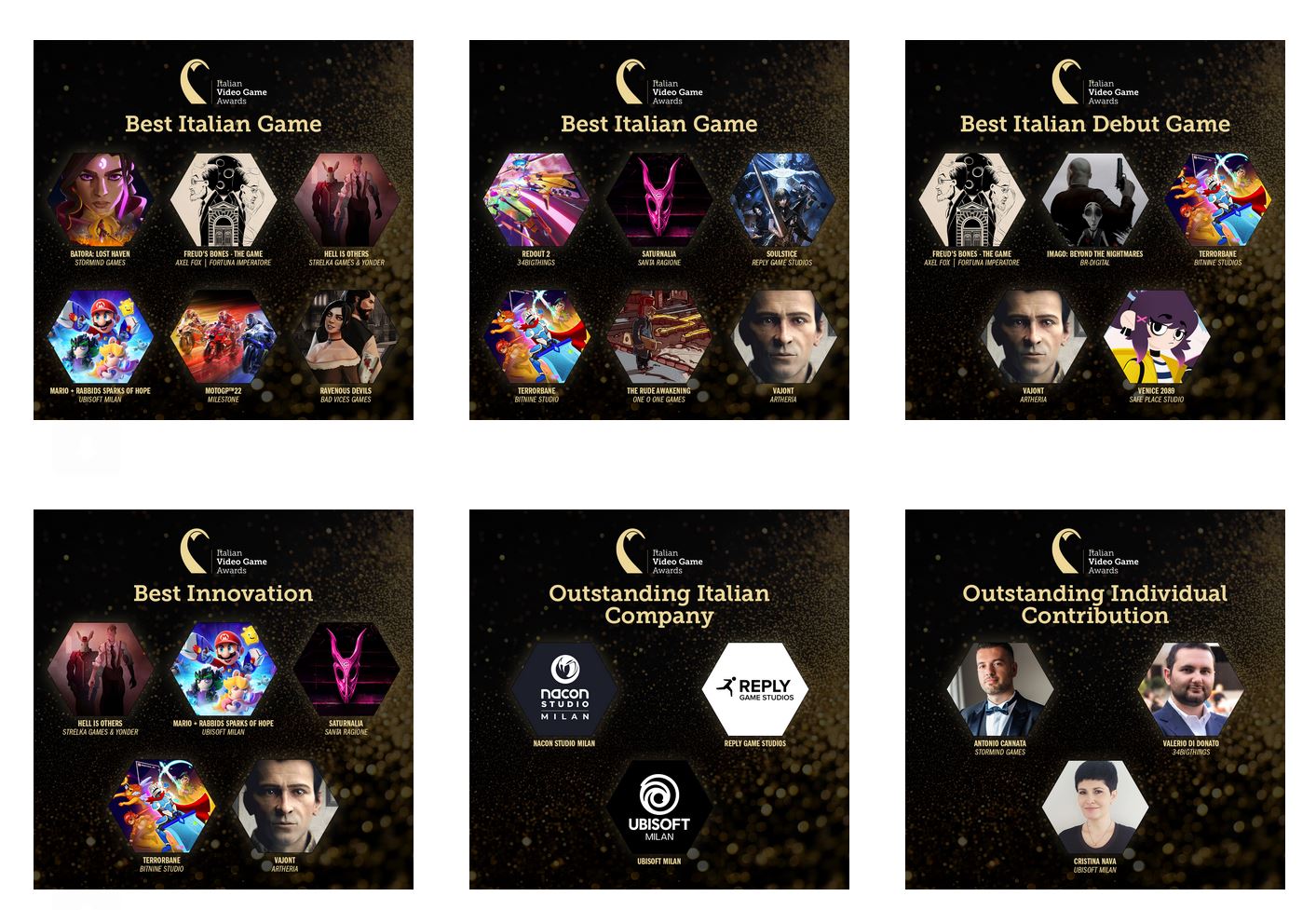 IIDEA annuncia le nomination degli Italian Video Game Awards 2023