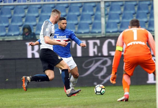 Diretta/ Sampdoria Inter (risultato live) streaming video Dazn: formazioni ufficiali, via!