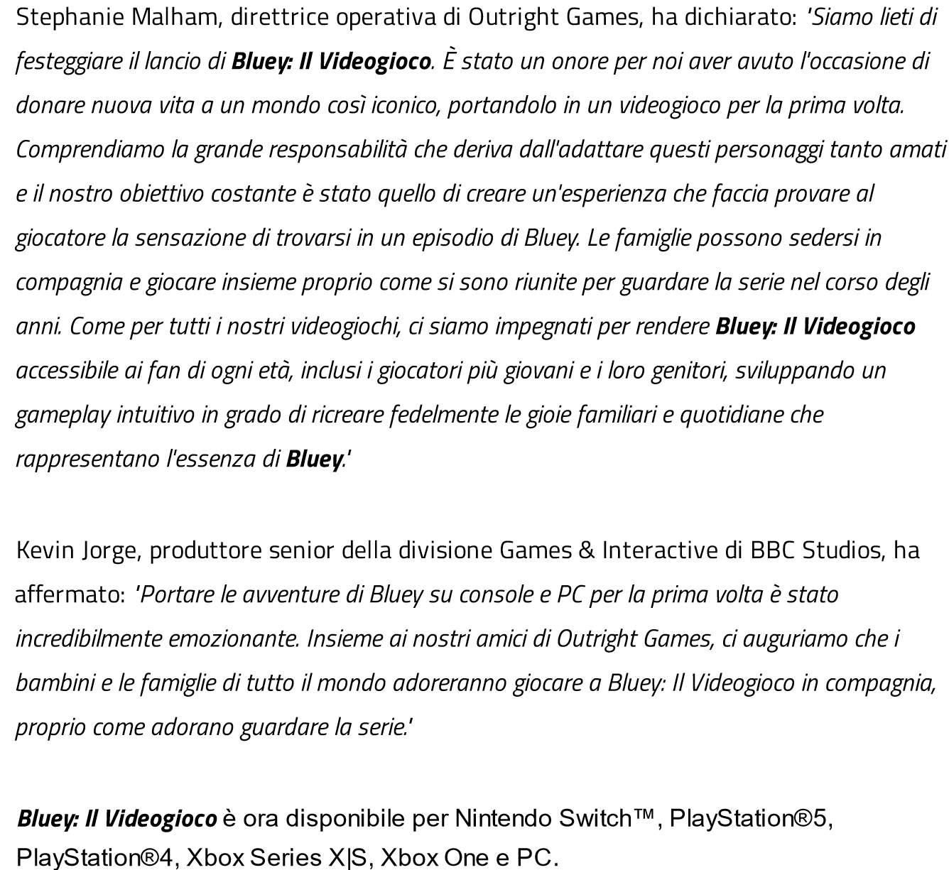 BLUEY: IL VIDEOGIOCO ora disponibile