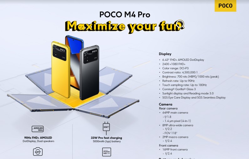 poco smartphone POCO M4 Pro 4G Smartphone : Sconto Android entry-level di fascia media
