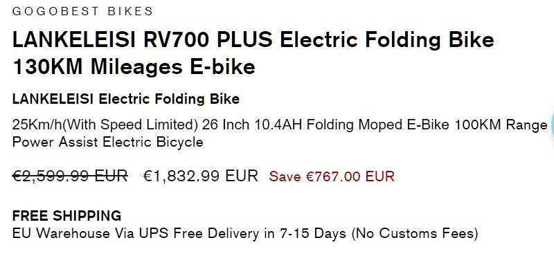 Bici Elettriche Bezior XF900, XF001 e Lankeleisi RV700 PLUS Sconto e Offerta Omaggio