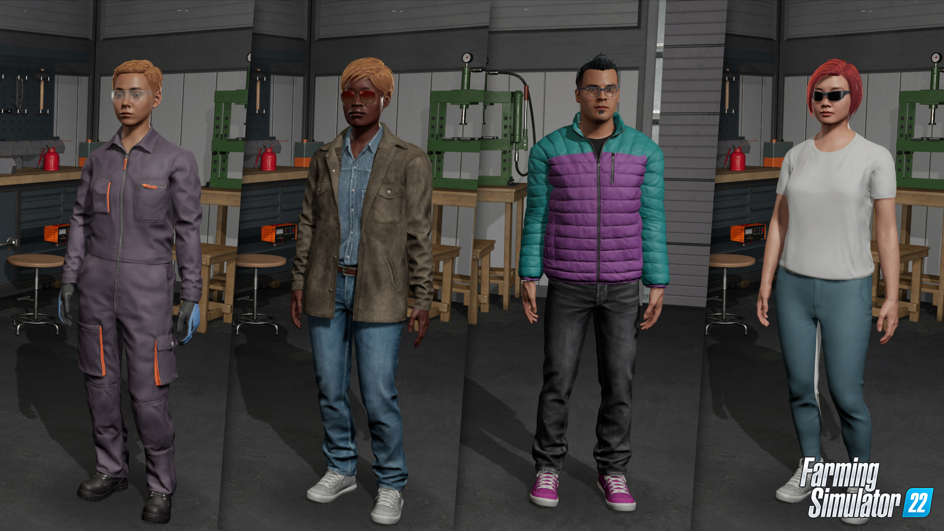 Farming Simulator 22: vasto assortimento di capi da lavoro e personaggi